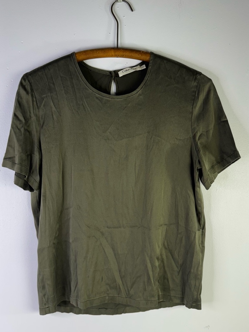 Calvin Klein collection silk-stretch party top size 6
